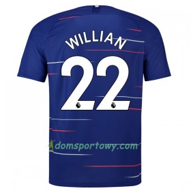 Koszulka Chelsea Willian 22 Domowe Koszulki Piłkarskie 2018-2019 Krótki Rękaw